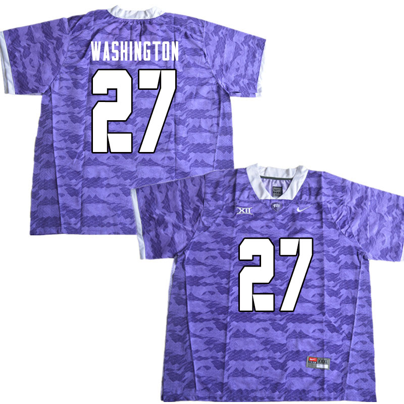 Men #27 Ar'Darius Washington TCU Horned Frogs College Football Jerseys Sale-Limited Purple
